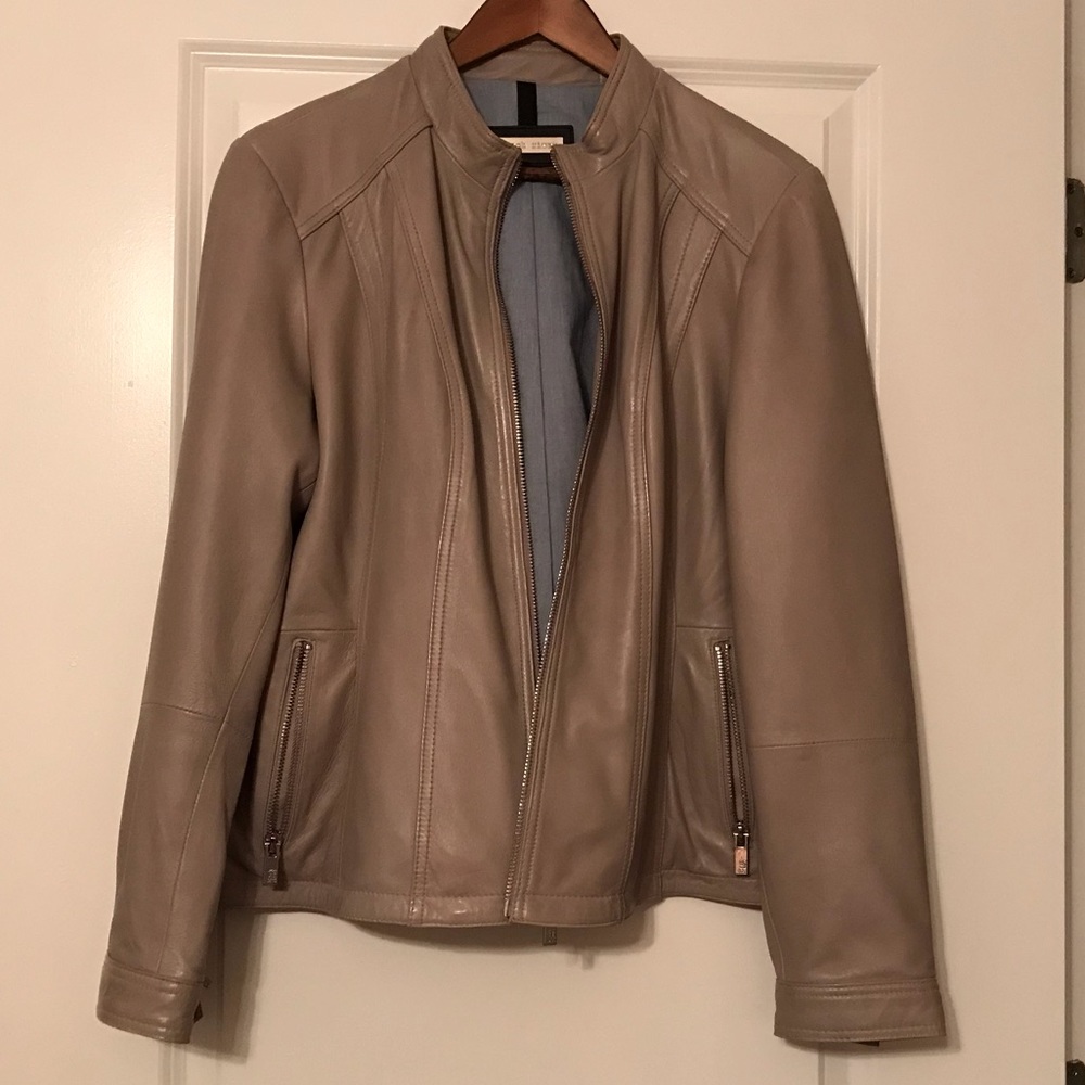 Silver/Grey soft leather jacket